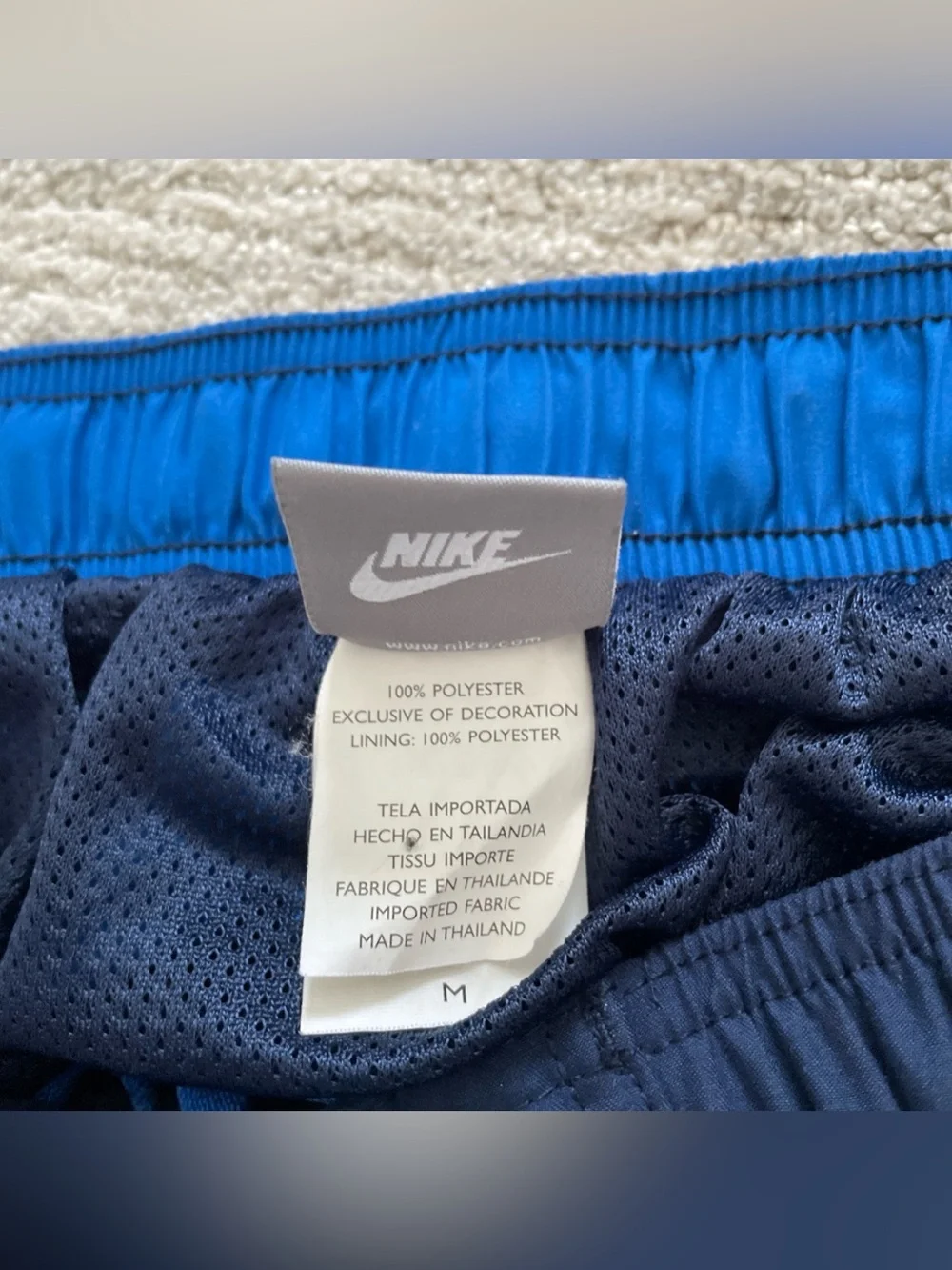 Nike Color Surge Stretch Swim Trunks Athletic Swimwear Blue Men’s Size Medium